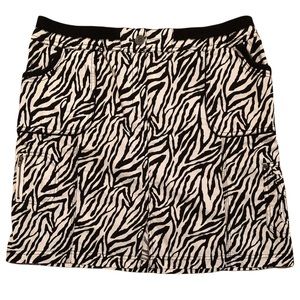 Chico’s • Sofia Zebra Print Cargo Skirt - 2.5-L-14